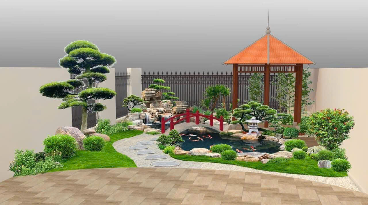 Hồ cá Koi cao cấp tại biệt thự Huế