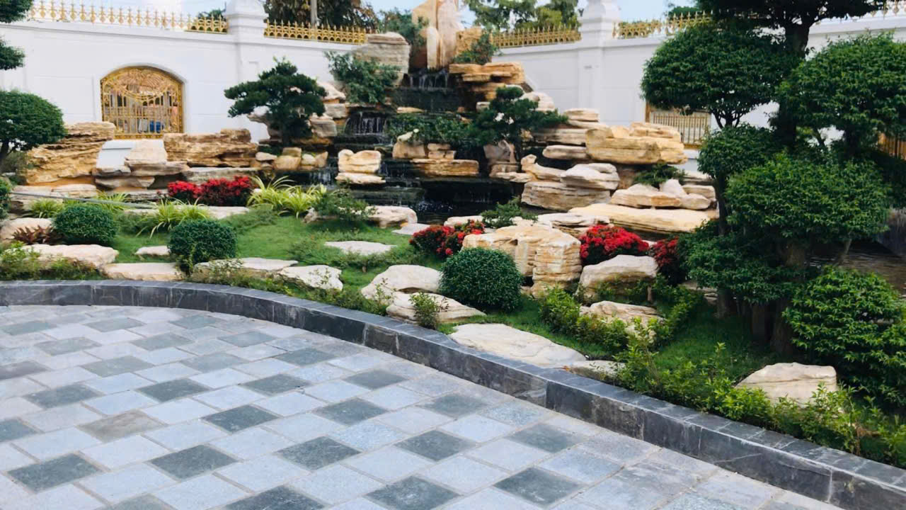 Hòn non bộ thác nước đẹp